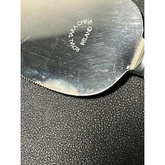 Royal Tara Ireland 1980s “Laura” Floral Bone China Cake Platter & Steel Server - Picture 13 of 16